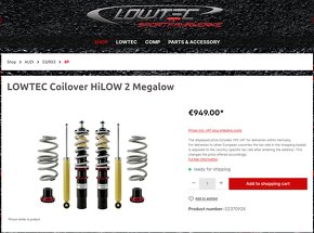 Nastavitelny podvozok Lowtec HiLow 2 VW GOLF 5, Octavia 2 - 13