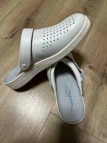 Pracovné kožené topánky / biela – 45, 46 - 13