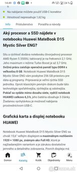 Huawei MateBook D15, v novom stave, 65W nabíjačka. - 13