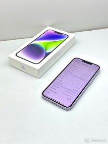 iPhone 14 128GB PURPLE TOP STAV AKO NOVÝ ZÁRUKA - 13