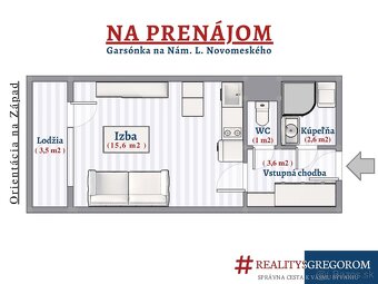 Garsónka, Nám. L. Novomeského, 24 m2, na 9. z 12 pos., po KR - 13