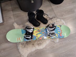 Snowboard komplet 115 cm s viazaním + topánky - 13