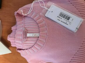 NOVÉ GUESS originál pudrove/pletené saty z visackami S/M - 13