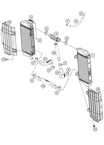 KTM SX EXC 125/150 SXF 250/350 chladič - 13