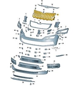Škoda Kodiaq predna maska . Maska Kodiaq RS 565 - 13