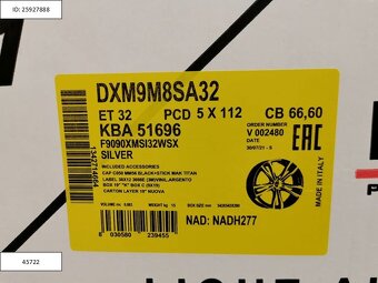 Škoda Kodiaq, Vw Touareg alu disky 9x19 5x112 ET32 1239 - 13