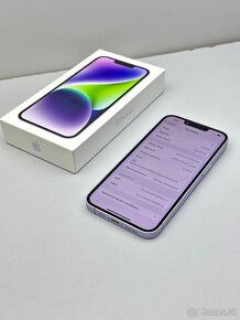 iPhone 14 128GB PURPLE ORIGINÁL STAV - 13