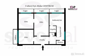 BAKOSSOVA / 3i byt BB / Blízke CENTRUM / 74m2 /BALKÓN,LOGGIE - 13