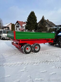 Vlecka za traktor,tandemovy príves 3stranny sklapac - 13