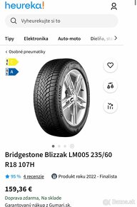 Predám zimné pneu zn: BRIDGESTONE BLIZZAK LM005, r.v:20/2022 - 13