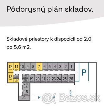 Sklad č.12, plocha 5,2m², Mierová 58, Bratislava - 13