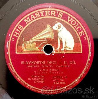 Vlasta Burian, starožitné gramodesky His Master’s Voice - 13