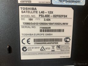 Predám Toshiba Sattelite L40 (system na prianie) - 13