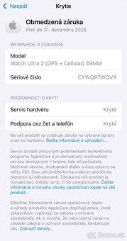 Apple Watch ULTRA 2 49mm GPS LTE - rok záruka100% zdravie - 13