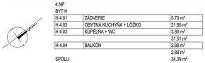 posledne dva 1.izb.byty v štandarte -parkovacie mies ZDARMA - 13