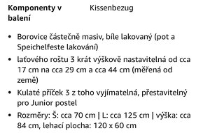 Variovatelna detska postielka + kvalitny bambusovy matrac - 14