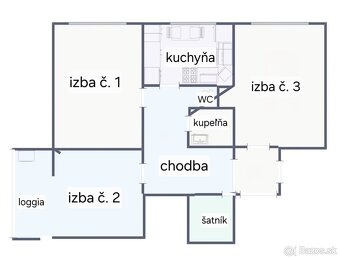 REZERVOVANÉ - 3-izbový byt po rekonštrukcii na ulici Branisk - 14