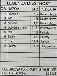 3-izbový byt s parkovacím státím a s garážou - 14