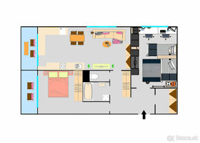 NOVÁ REKONŠTRUKCIA / 3i byt BB / 76 m2 / LOGGIE / KLIMATIZÁC - 14