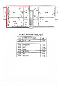 REZERVOVANÉ | 2 izbový byt, balkón 4m2, súkromné parkovanie - 14