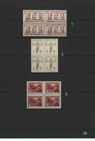 Známky Československo - 4 bloky - 14