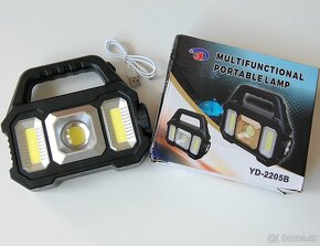 LED COB pracovné svetlo, 2400LM, 6 režimov, 1200mAh Solar - 14