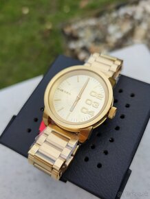 Zlaté hodniky DIESEL - Double Gold 46 mm, ORIGINÁL s krab - 14