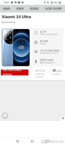 Xiaomi 14 Ultra.  16gb+6gb/512gb.  Čierna kožená edícia. - 14