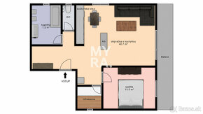 PREDAJ / 2-izbový apartmán 74 m2 s balkónom/ Vysoké Tatry - 14