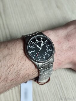 Titánové pánske hodinky BERNY Pilot Field watch, Zafír, NOVÉ - 14