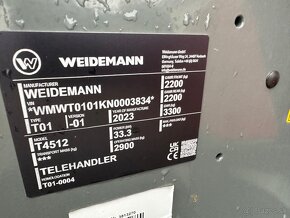 Weidemann teleskopický nakladač T4512 4X4 2024 VIN 834 - 14