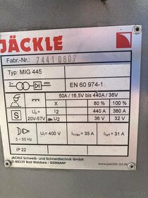 Zváračka Jackle  CO2 MIG - 2 ks a CLOOS - 2 ks - 14