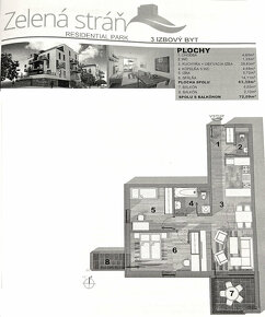 „Novostavba“ - 3 i.b. ZELENÁ STRÁŇ, OV, 2p, 63m2 - 14