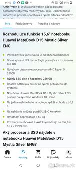 Huawei MateBook D15, v novom stave, 65W nabíjačka. - 14