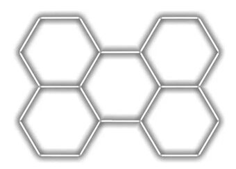 Led dizajn hexagon smart svetlo šestuhol garaž bar detail - 14