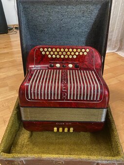 Heligonka Hohner Club lllM 3hlas CF + Remene + Kufor - 14