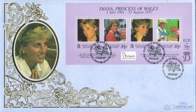Poštové známky, filatelia: Anglicko, Lady Diana, FDC obálky - 14
