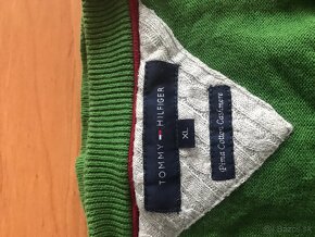 TOMMY HILFIGER originál limetkovy pánsky svetrik XL - 14