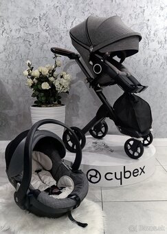 TROJKOMBINÁCIA STOKKE XPLORY V6 BLACK MELANGE BROWN - 14