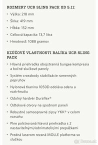 Batoh cez rameno - 5.11 UCR Sling Pack - 14