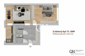 REZERVOVANÉ - Tr. SNP- SVETLÝ PLNOHODNOTNÝ 2- IZBOVÝ BYT S I - 14