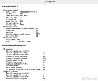 Predám MacBook Pro 15,4" Silver, TouchBar 2019 - 14