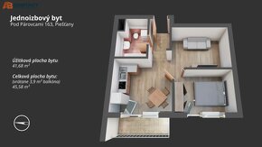 Väčší jednoizbový byt s 3,90 m² balkónom a minimálnymi nákla - 14