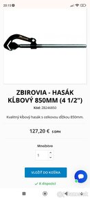 Predám - ZBIROVIA - hasák kĺbový 850mm (4 1/2") - 14