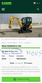 Minibager Newholland e18c rok 2019 Váha 2t - 14