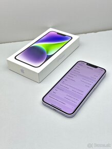 iPhone 14 128GB PURPLE TOP STAV AKO NOVÝ ZÁRUKA - 14