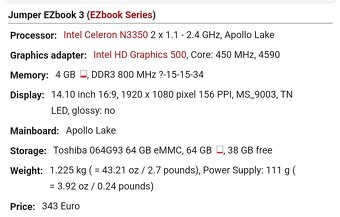 Jumper EZBook 3 - 14