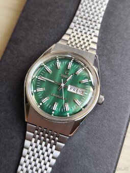 TIMEX Q Diver Reissue GMT - Green & Silver + Originál box - 14