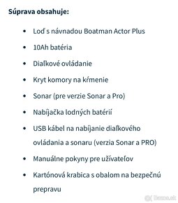 Zavážacia loďka s GPS (BOATMAN ACTOR PLUS GPS) - 14