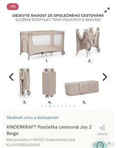 Cestovná postieľka Kinderkraft - 14